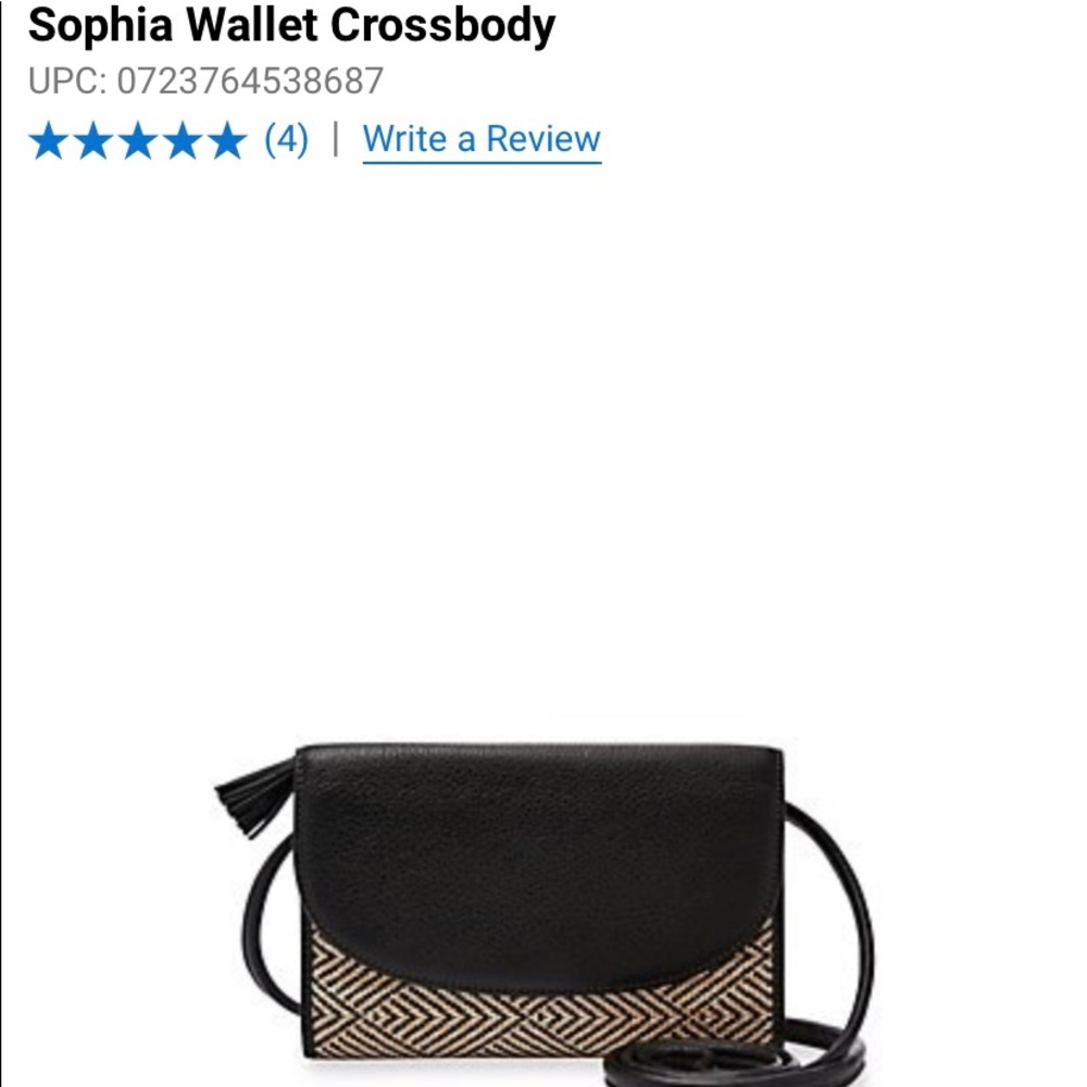 COPY - Fossil Sofia straw crossbody wallet